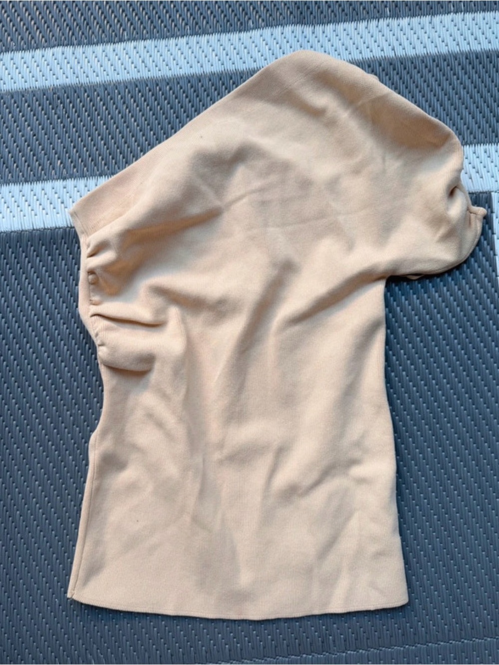 Zara One-Shoulder top in Light Beige
